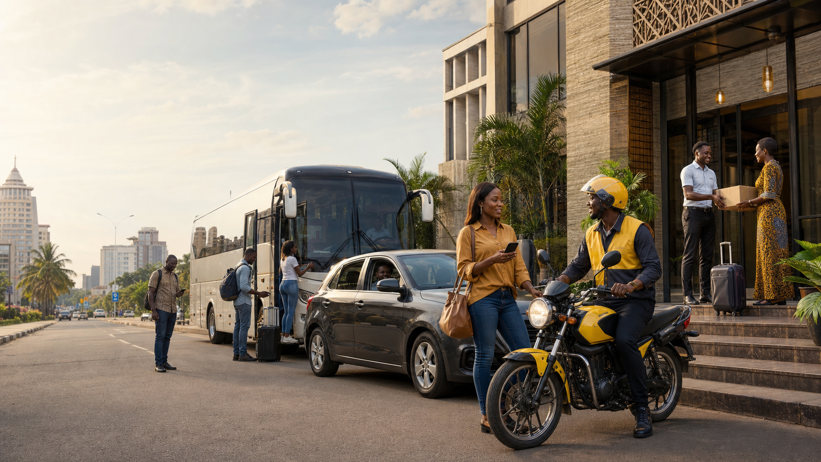 Voyageur utilisant AfrikCar pour organiser son déplacement
